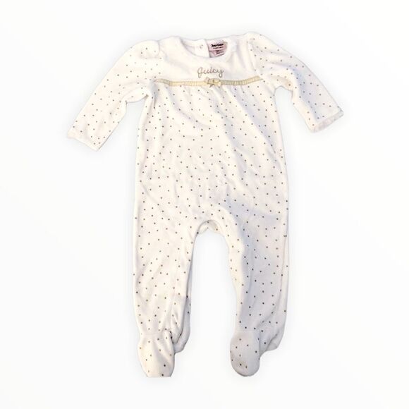 JUICY COUTURE | Ecru/Gold | VELOUR FOOTIE - Picture 3 of 6